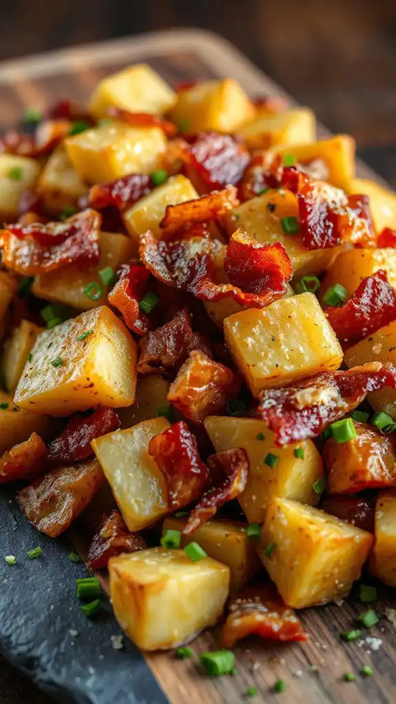add crispy diced bacon