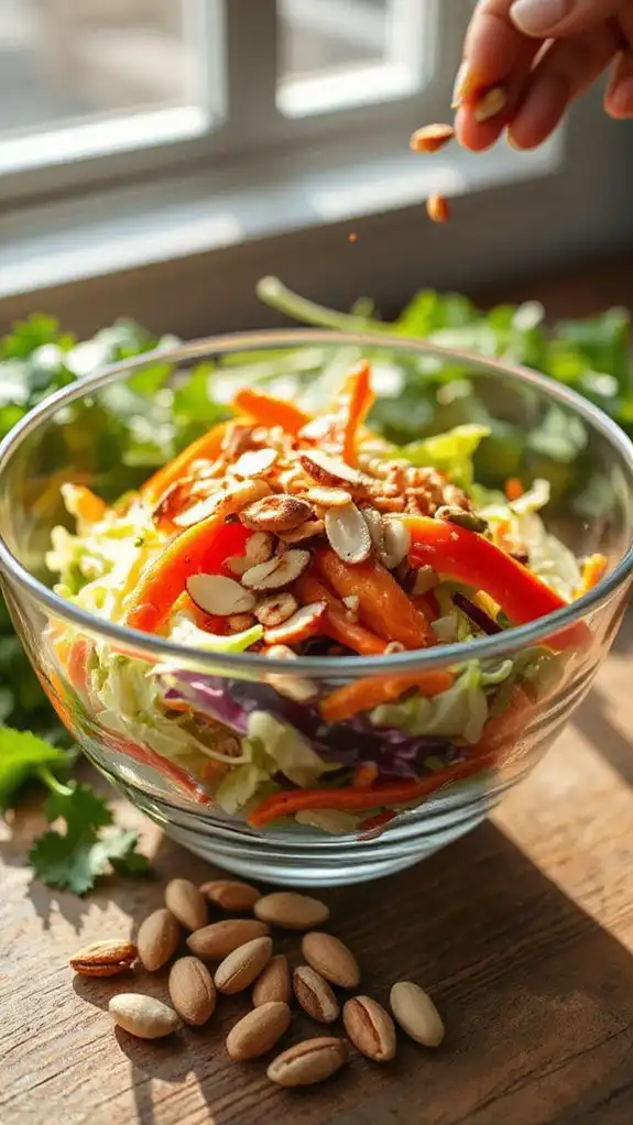 add crunchy nuts topping