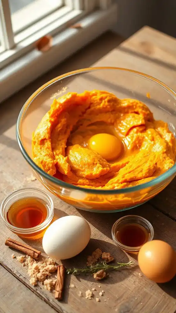 add eggs and vanilla