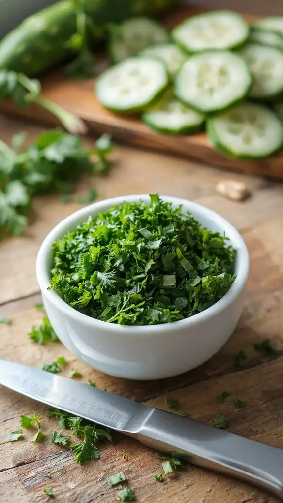 add fresh dill diced