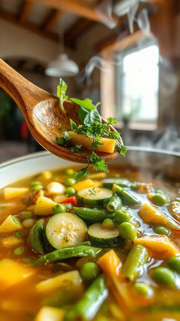 add fresh herbs in