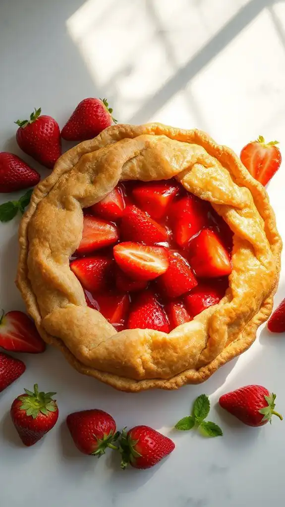 add glossy strawberry glaze