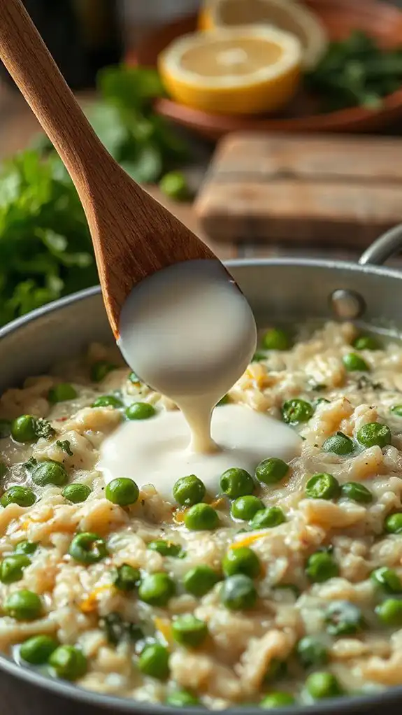 add heavy cream now