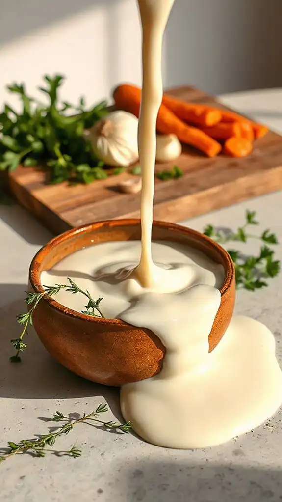 add heavy cream slowly