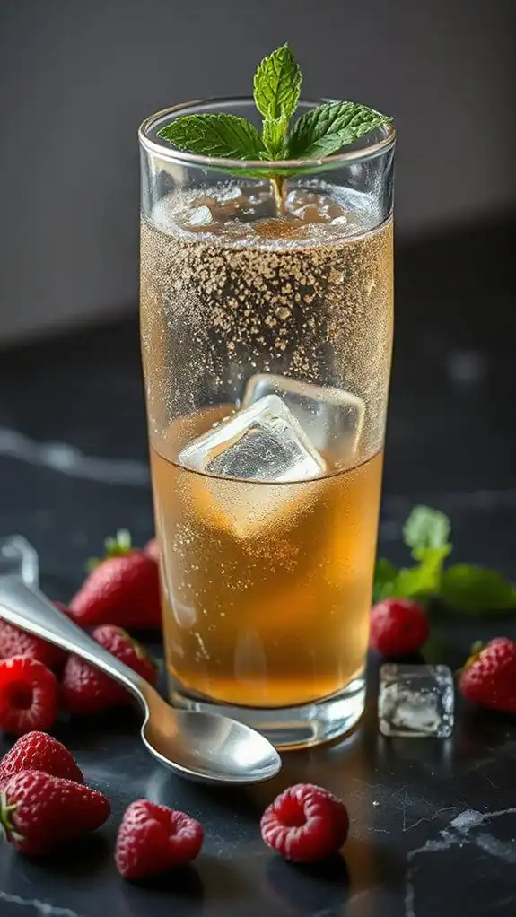 add ice stir gently