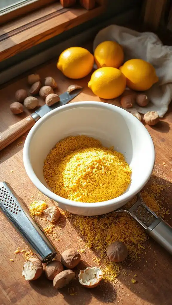 add lemon and nutmeg