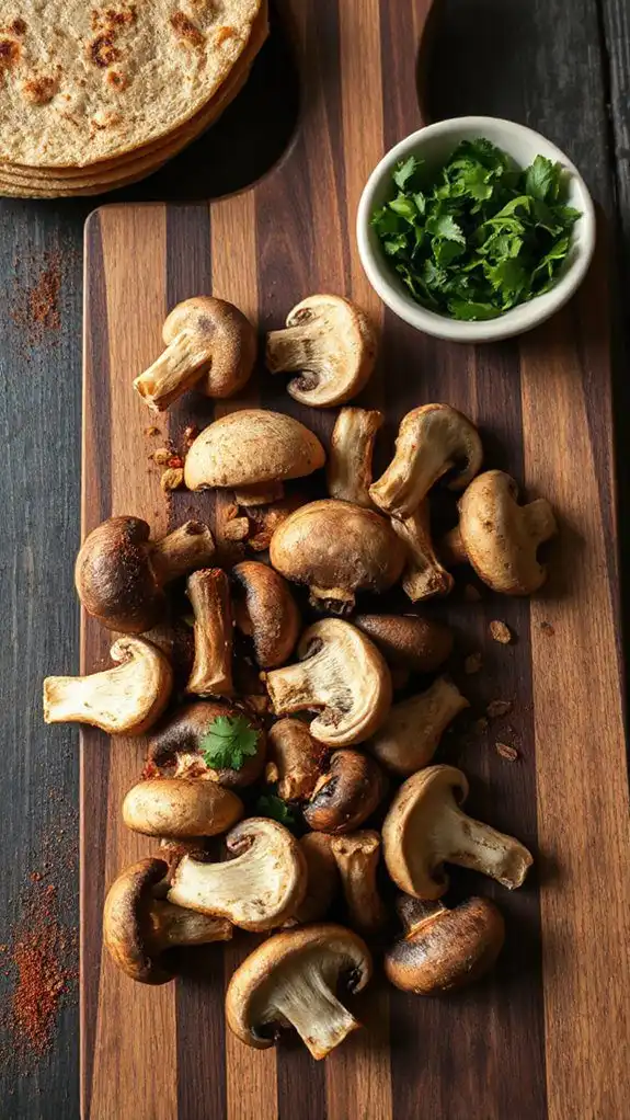 add mushrooms and season