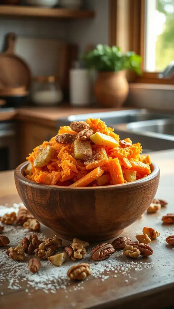 add nuts and spices