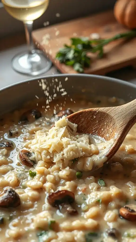 add parmesan cheese now