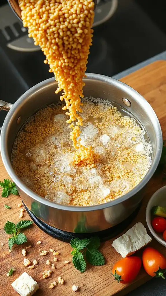 add quinoa to water