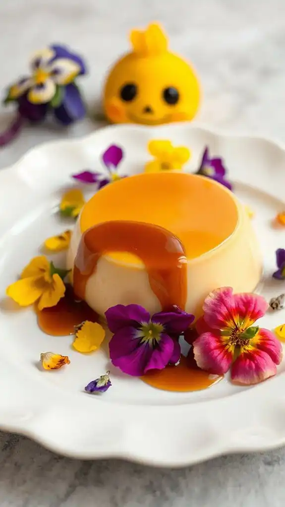 add seasonal edible blooms