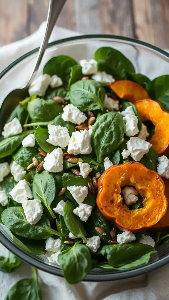 add spinach and feta