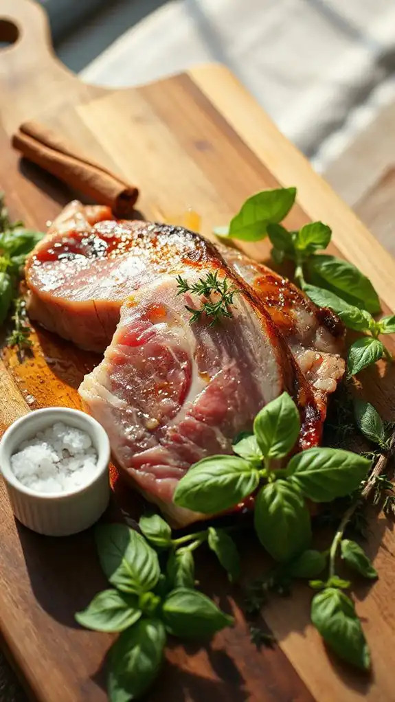 add thyme and basil