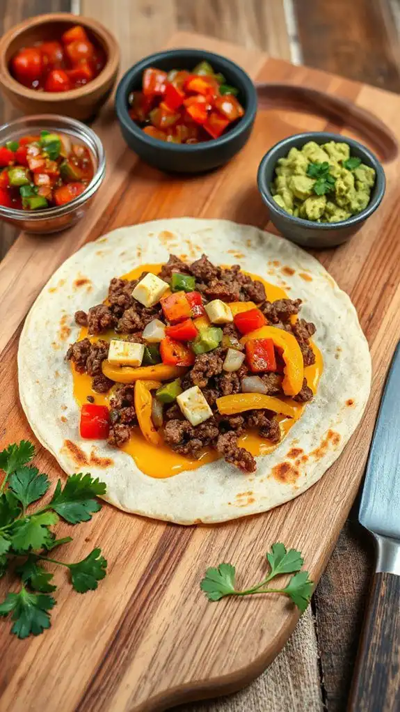 add toppings and fold add toppings and fold