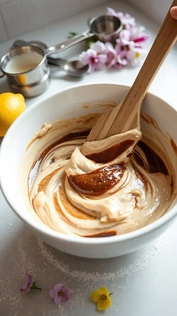 add vanilla extract gently