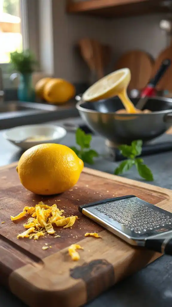 add vibrant lemon zest