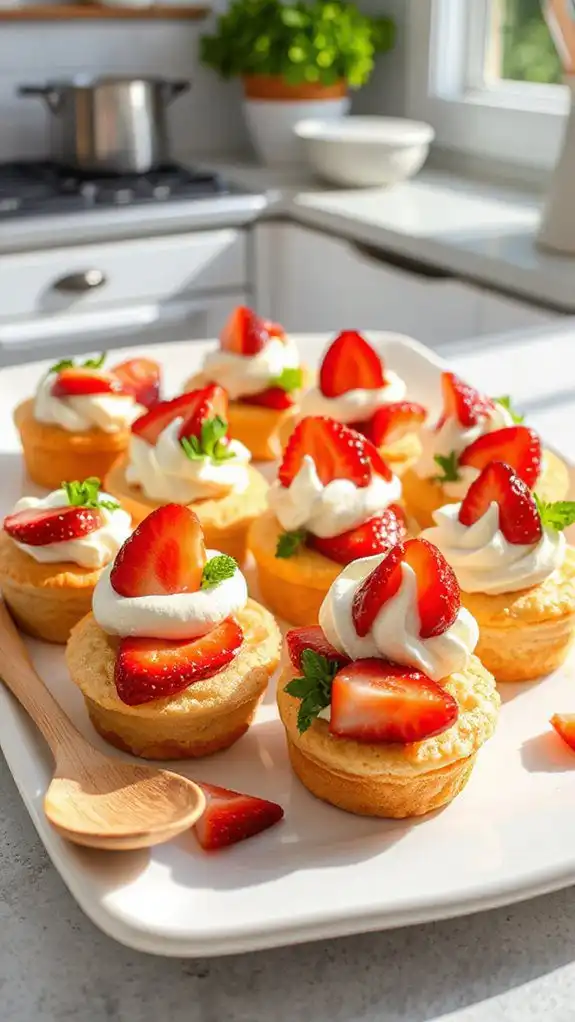 air fryer strawberry shortcake bites