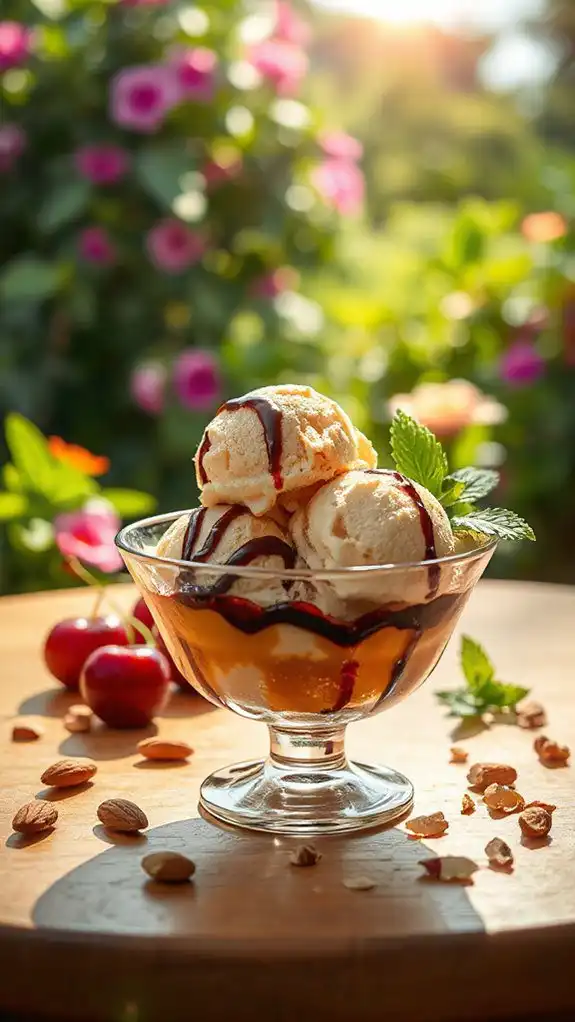 almond amaretto ice cream delight