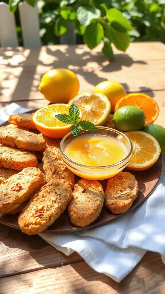 almond biscotti citrus glaze
