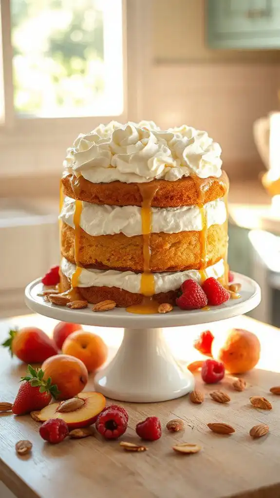 almond infused tres leches cake
