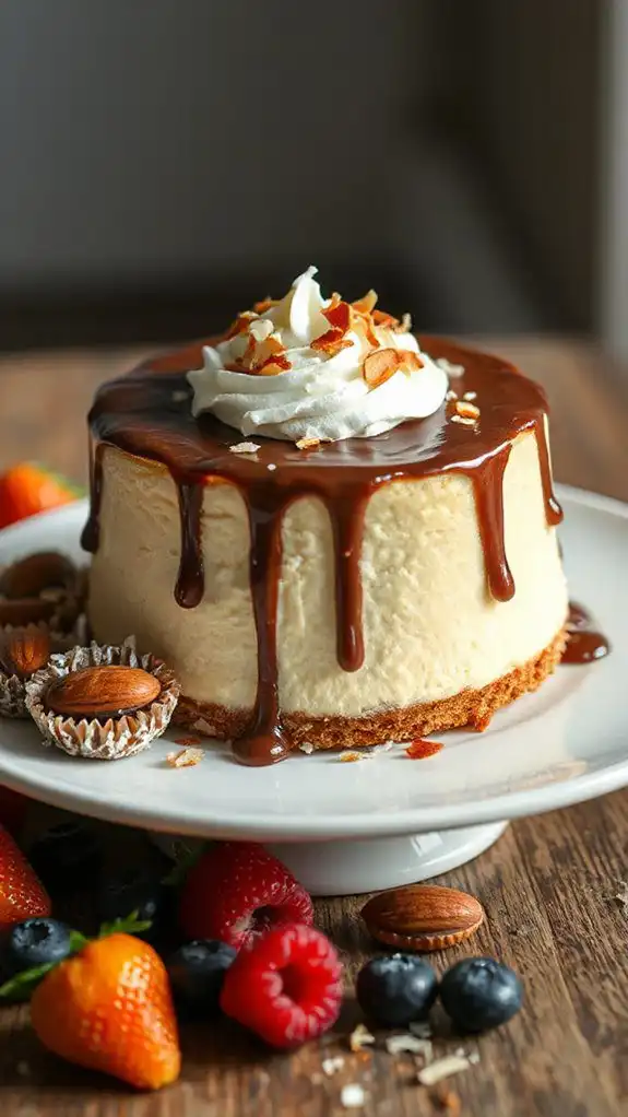 almond joy cheesecake delightfully creamy