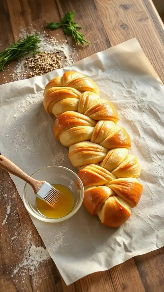 apply egg wash evenly