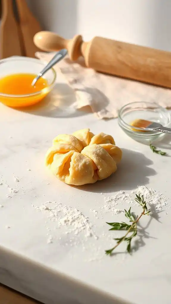 apply egg wash evenly
