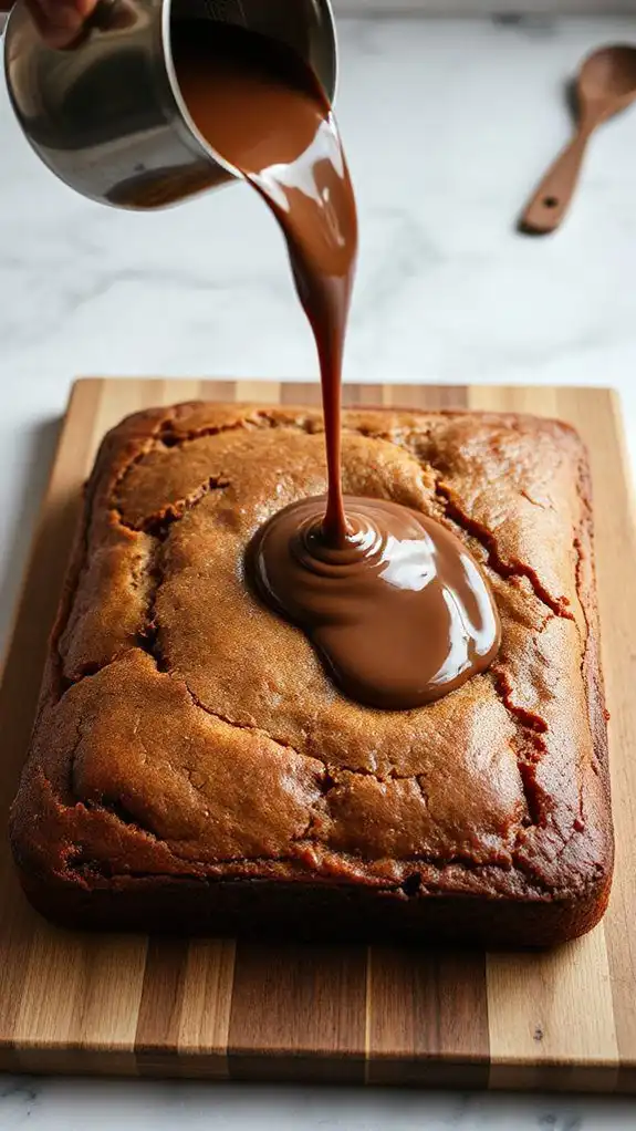 apply icing while warm