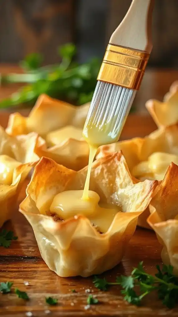 apply melted butter evenly
