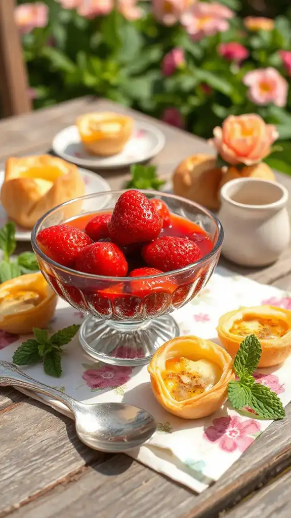 aromatic strawberry dessert compote