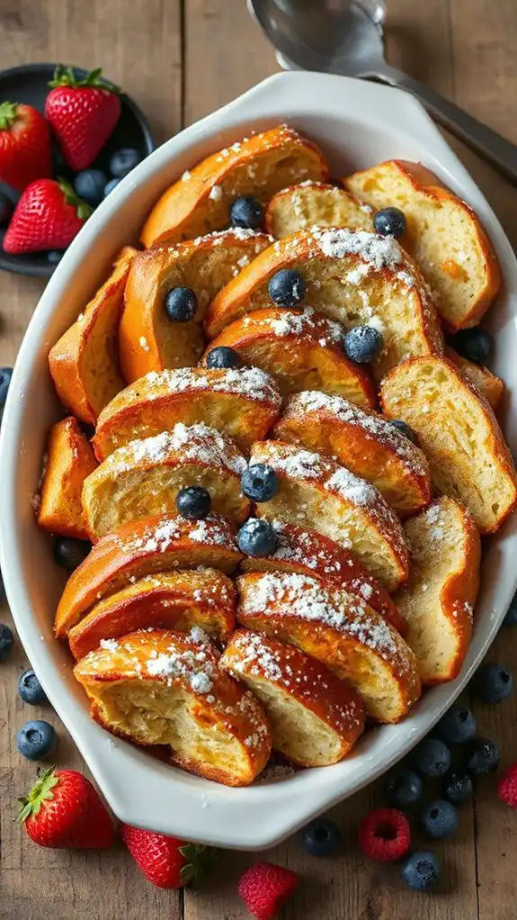 arrange bread in dish arrange bread in dish