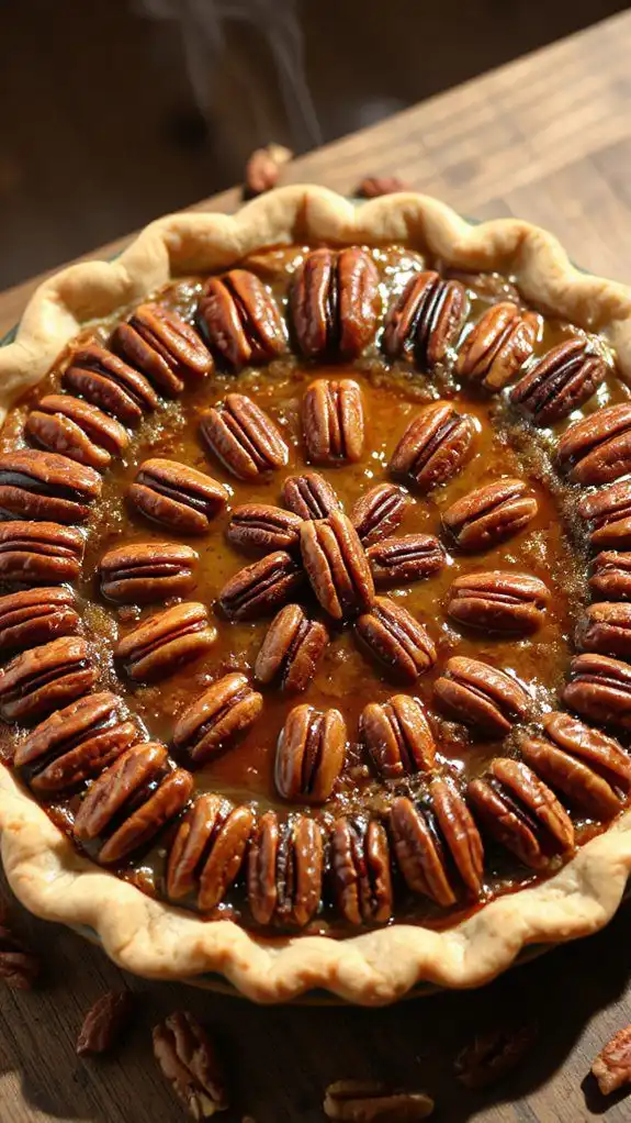 arrange pecans into mosaic