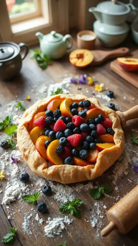 artful peach berry mosaic