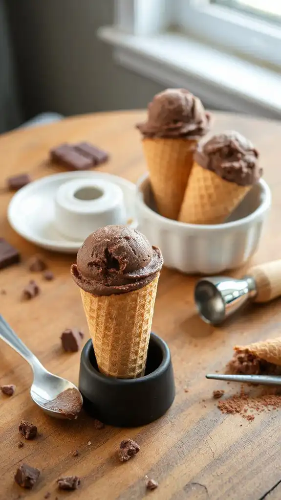 artful scooping into cones artful scooping into cones