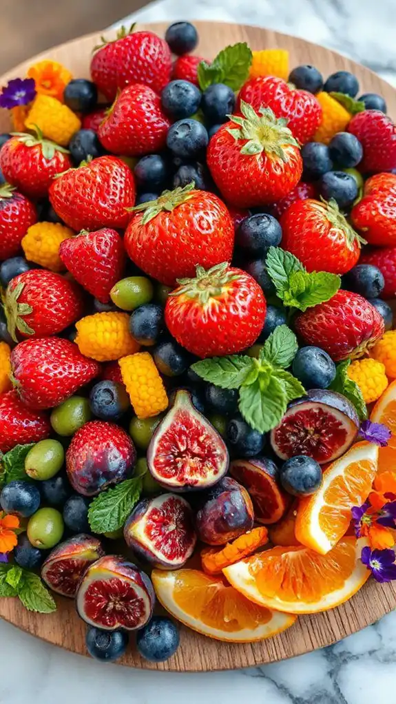 artfully arrange seasonal fruits
