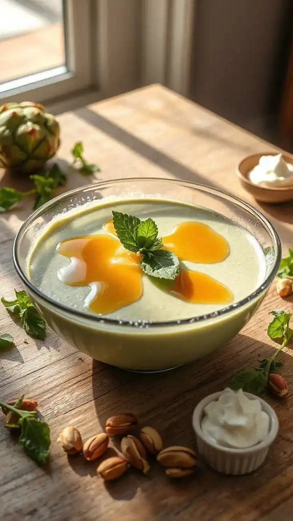 artichoke pudding with honey