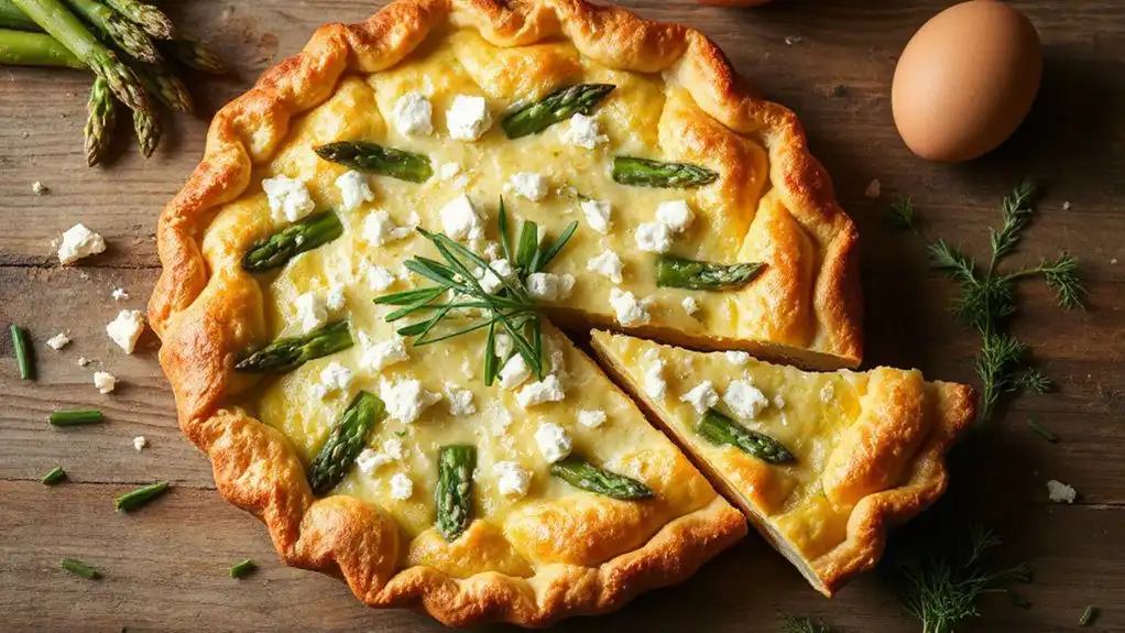 asparagus feta herb quiche