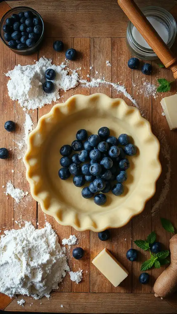 assemble vibrant blueberry layers