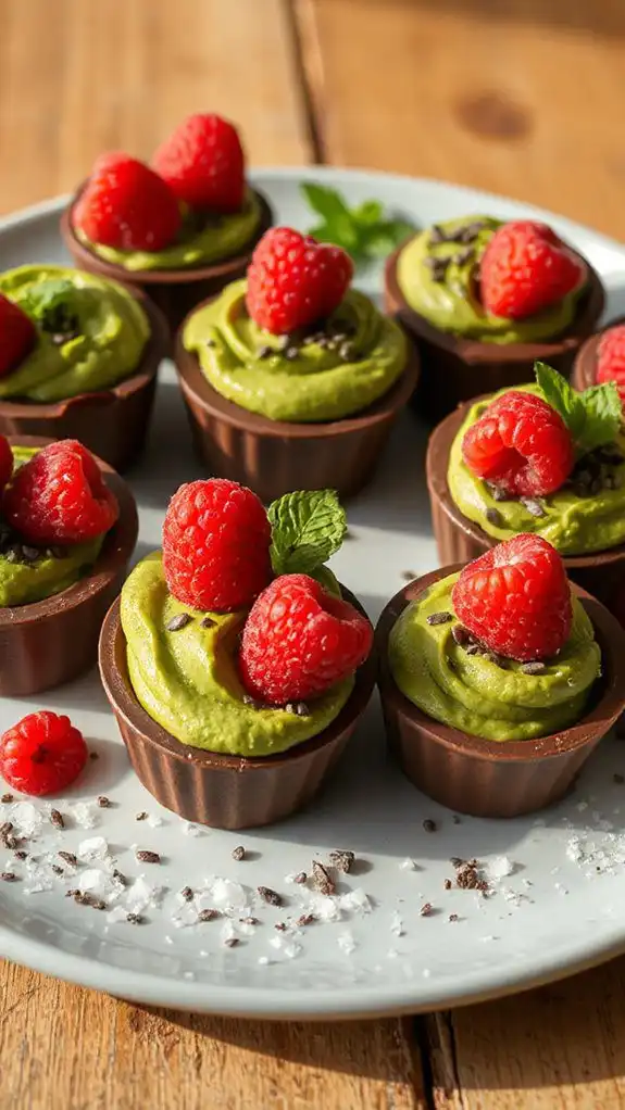 avocado chocolate dessert cups