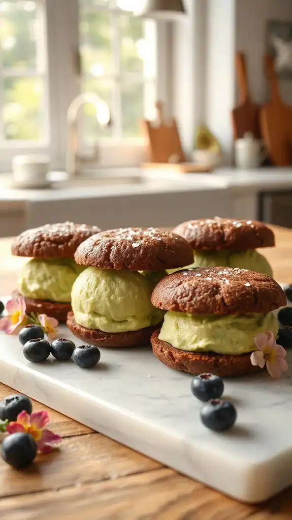 avocado sorbet brownie cookies