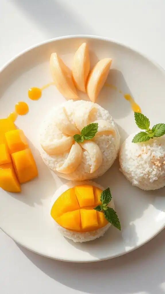 bamboo shoot mango dessert