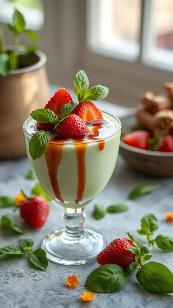basil panna cotta recipe