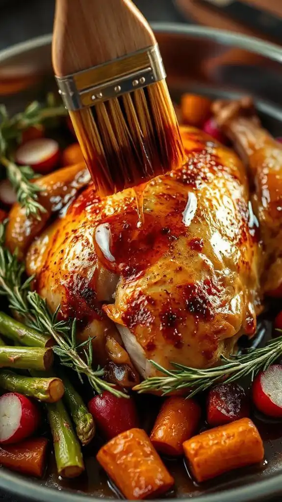 baste chicken with juices