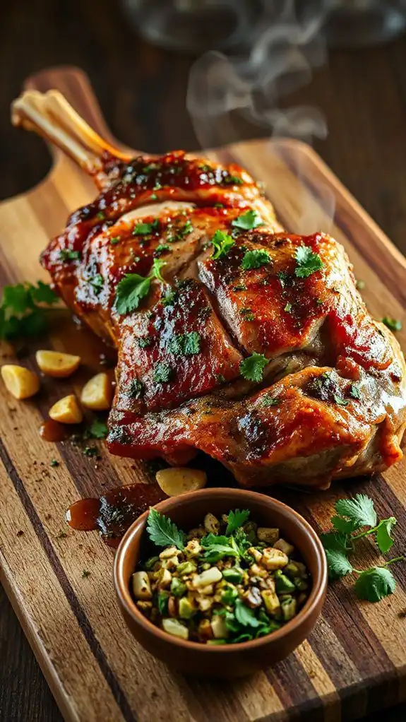 baste using herb mixture