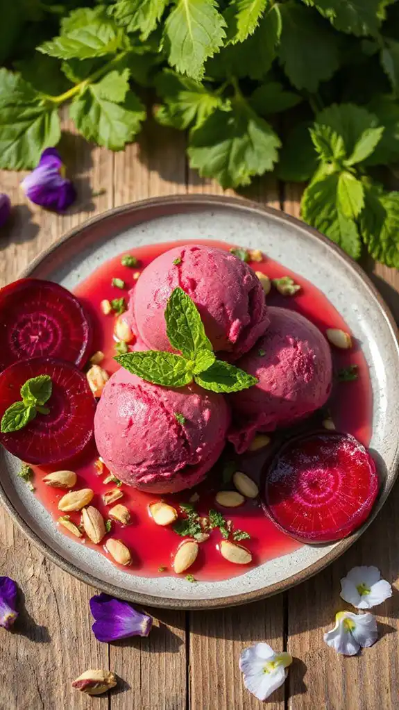 beetroot based creamy dessert