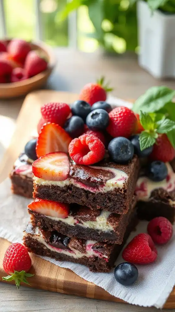 berry cheesecake brownie delight