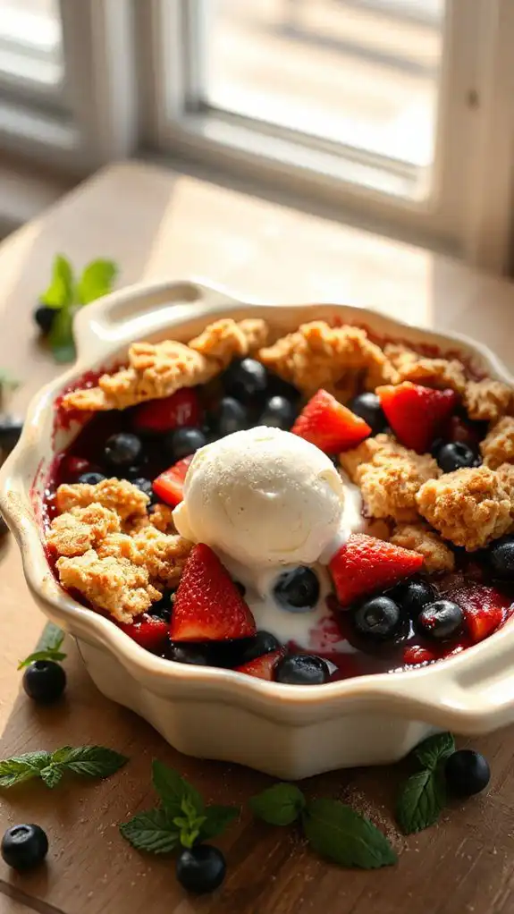 berry dessert quick bake