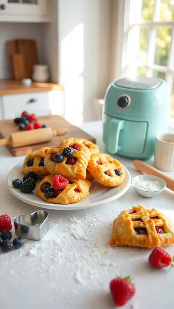 berry filled summer pastries