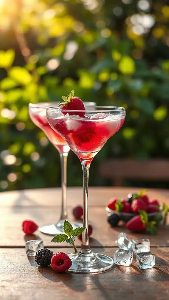 berry infused summer sorbet martini