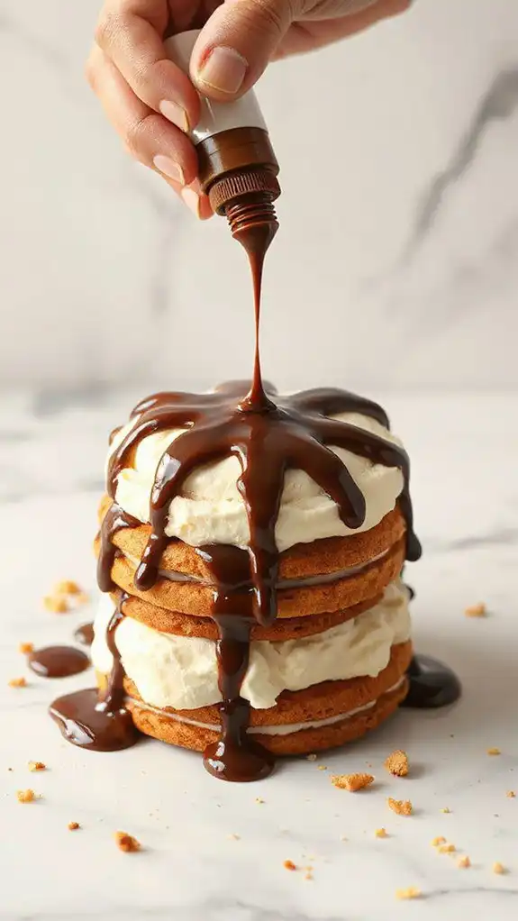 bittersweet glossy chocolate drizzle